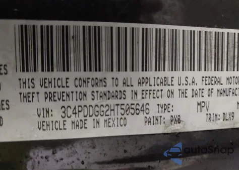 2017 Dodge Journey Crossroad Plus Awd z USA, uszkodzony, nr VIN 3C4PDDGG2HT505646